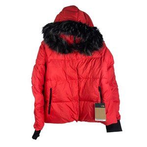 The North Face Womens L Dealio 550 Down Crop Jacket Red Urban Explore NWT